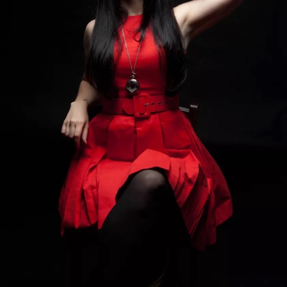 Red vintage inspired dress